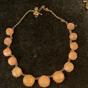 Kate Spade Coral Pink Gold Statement Necklace